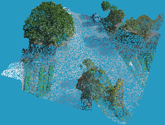 ▲圖4 彩色點(diǎn)云效果 ▲圖4 彩色點(diǎn)云效果